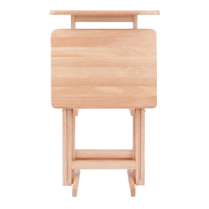 Riley 3-Pc Set Snack Table, Natural Finish