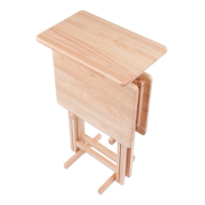 Riley 3-Pc Set Snack Table, Natural Finish