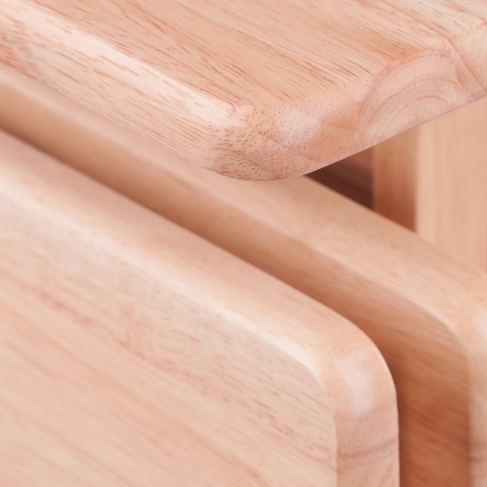 Riley 5-Pc Set Snack Table, Natural Finish