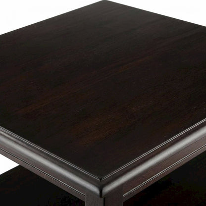 Coffee Table, Brown Finish, Lower Open Shelf, Center Living Room