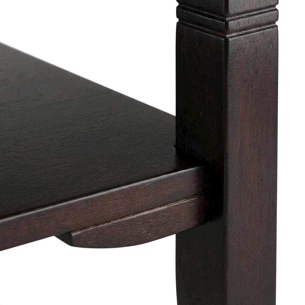 Coffee Table, Brown Finish, Lower Open Shelf, Center Living Room