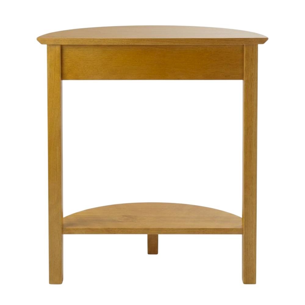 Honey Corner Table with Solid and Composite Wood Finish for Modern Workspaces