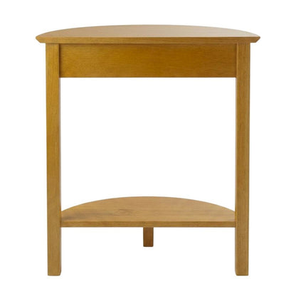 Honey Corner Table with Solid and Composite Wood Finish for Modern Workspaces