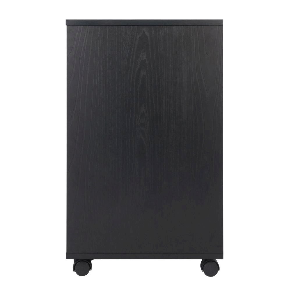 Home Office Cabinet with Drawers, Rolling File Cabinet for Home Office, Black