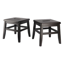 2-PC Conductor Stool Set, Solid Wood, Square Design, Center Handle