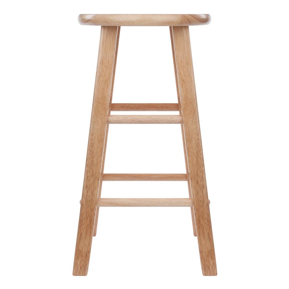 Natural Solid Wood Kitchen Stools Set of 2, Bar Chairs for Counter Seating