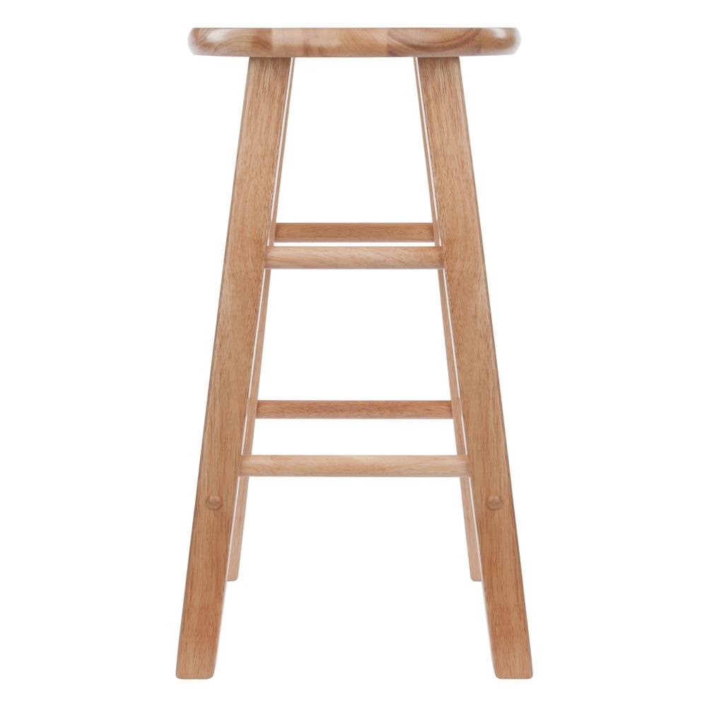 Natural Solid Wood Kitchen Stools Set of 2, Bar Chairs for Counter Seating