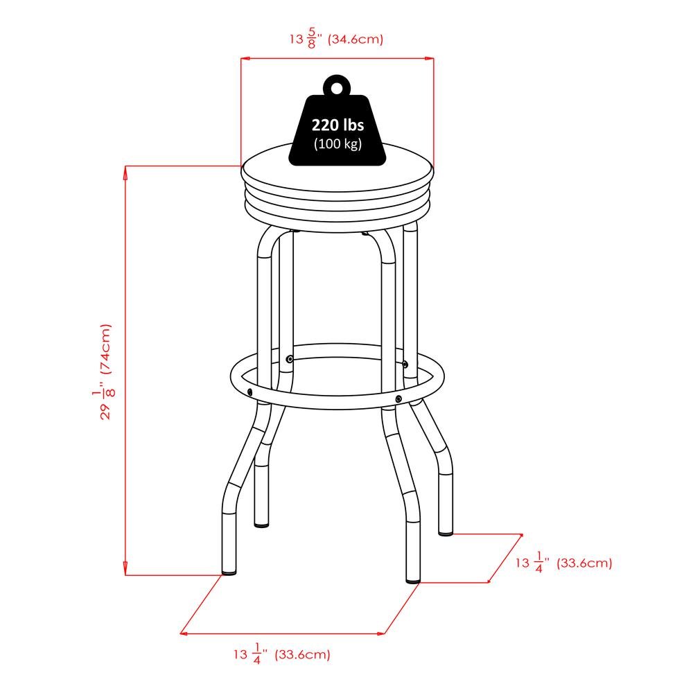Metal Bar Table And Stools Set With Swivel Chairs, Retro Pub Dining Set