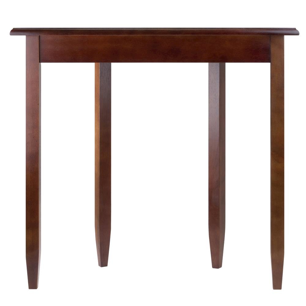 Solid Wood Half Moon Table in Antique Walnut Finish, Small Entry Table