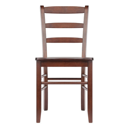 Solid Wood Dining Chairs Set Of 2 Farmhouse Kitchen Chairs In Walnut Finish