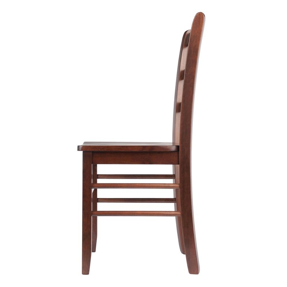 Solid Wood Dining Chairs Set Of 2 Farmhouse Kitchen Chairs In Walnut Finish