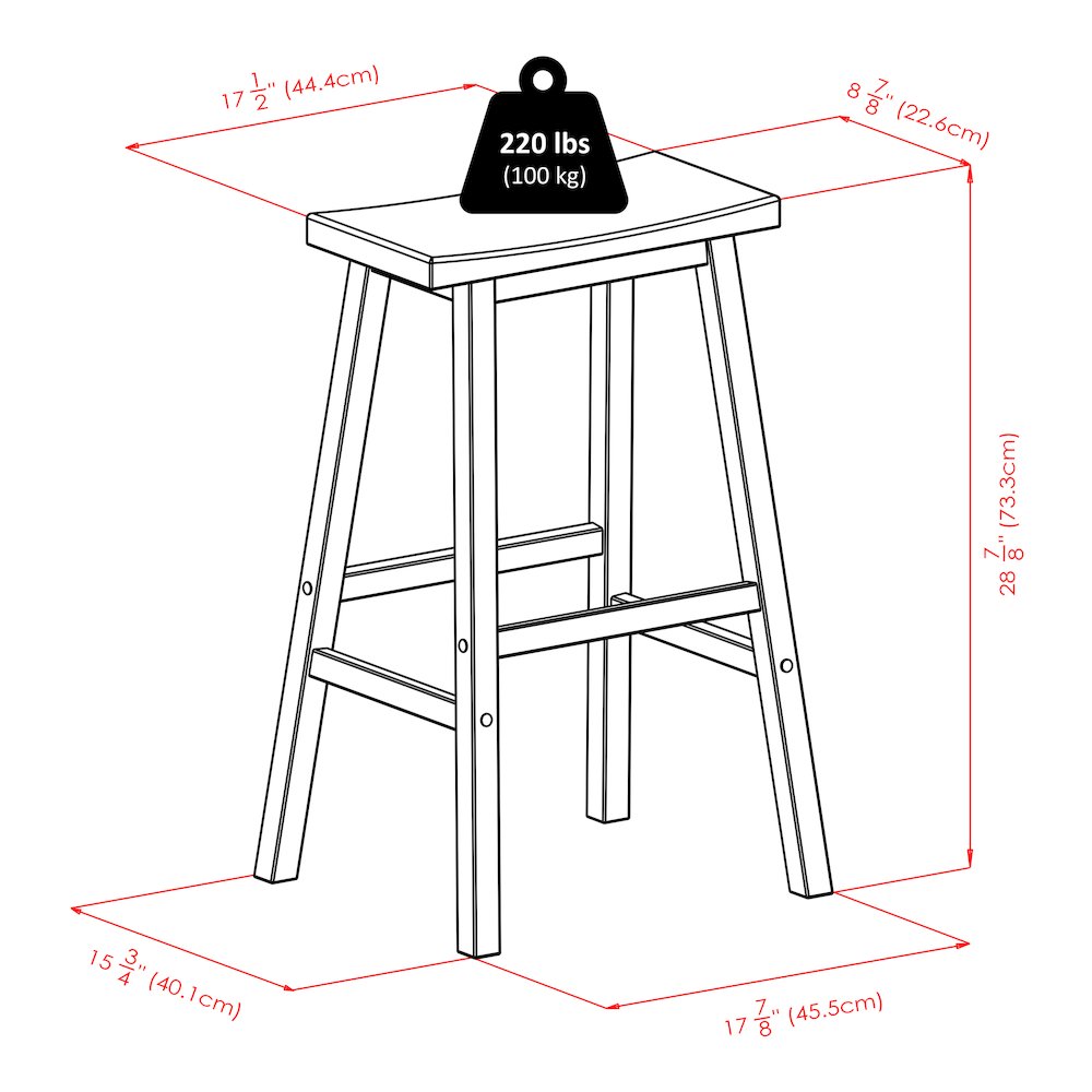 Satori Saddle Seat Bar Stool, Rustic Green and Walnut