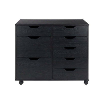 Black 6-Drawer Mobile Storage Cabinet, Rolling Multi-Storage
