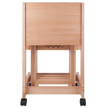 Natural color Solid Wood TV Trays – Folding Snack Tables for Eating and Serving