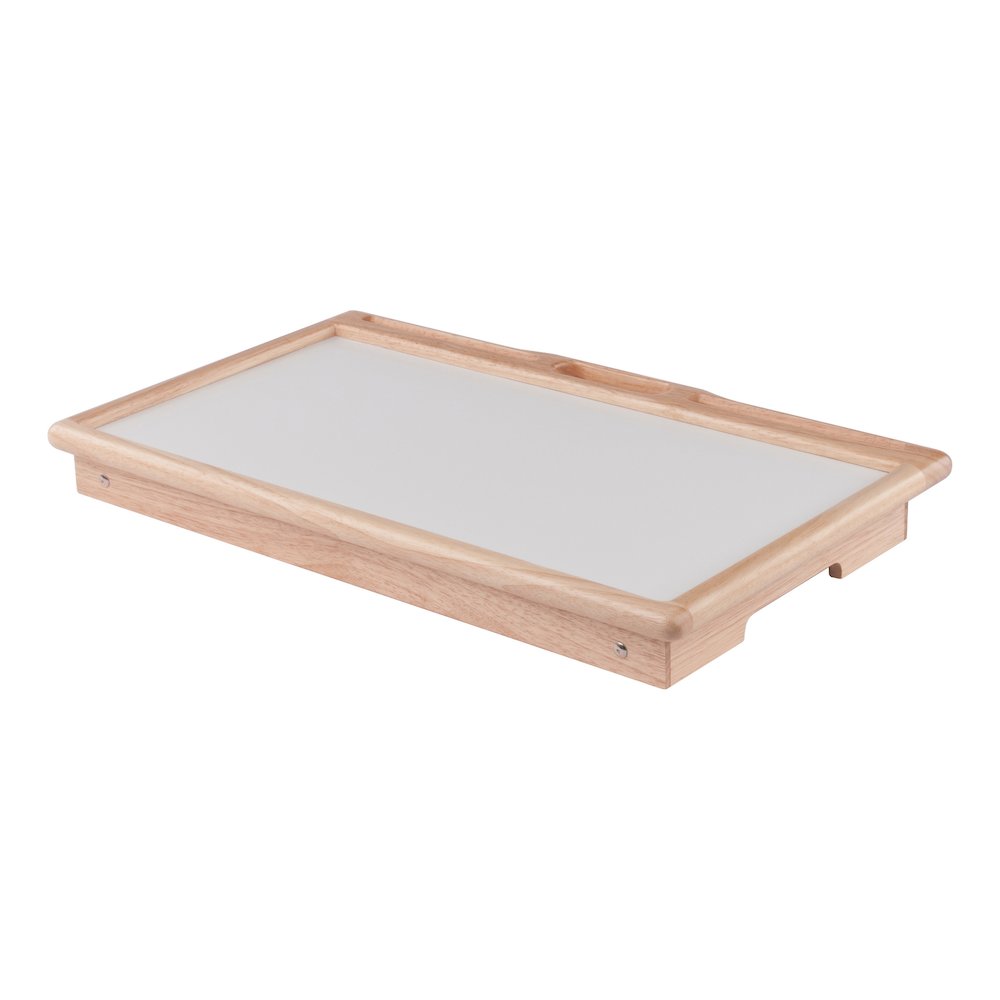 Arlo Breakfast Tray with Flip Top, Natural and White