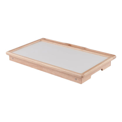 Arlo Breakfast Tray with Flip Top, Natural and White
