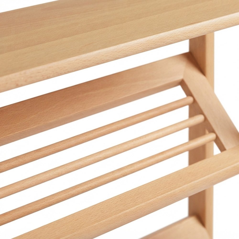 Wood Freestanding Small Bookshelf, Office Bookcase Display Shelves, Natural