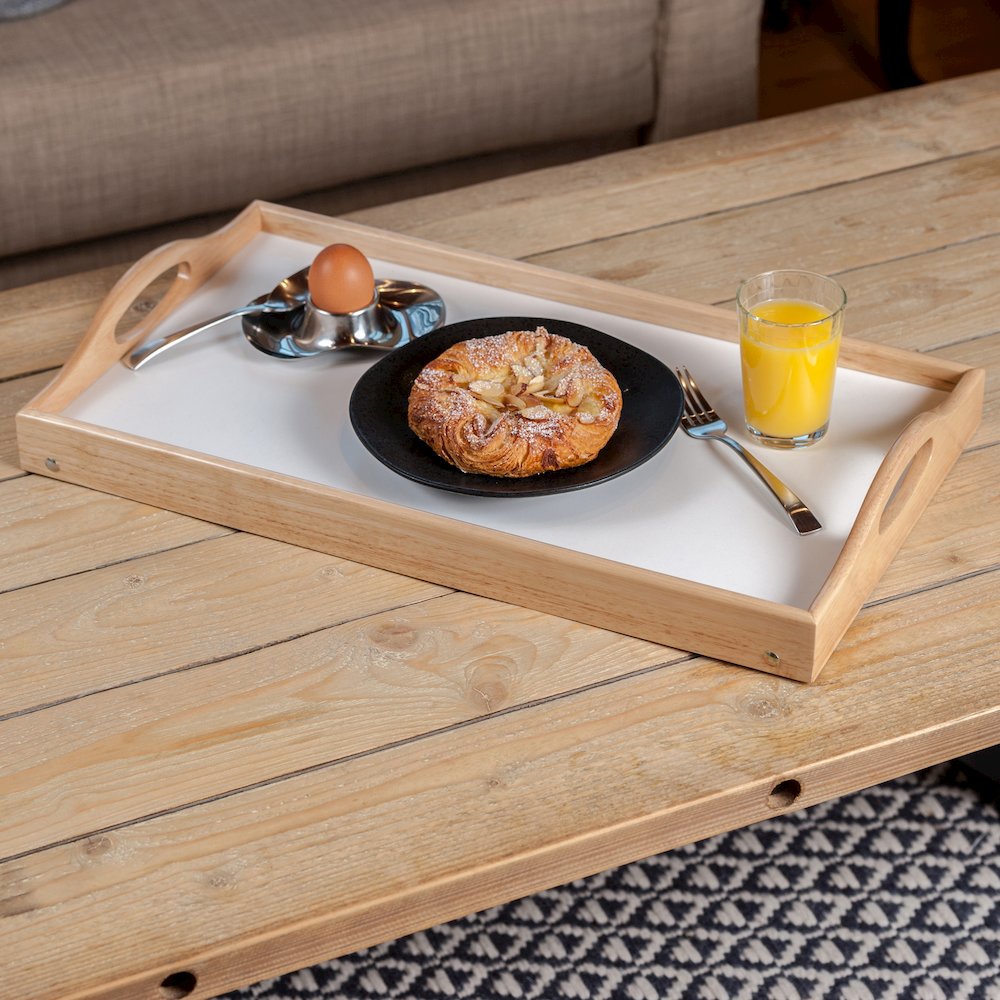 Alani Breakfast Tray, Natural and White