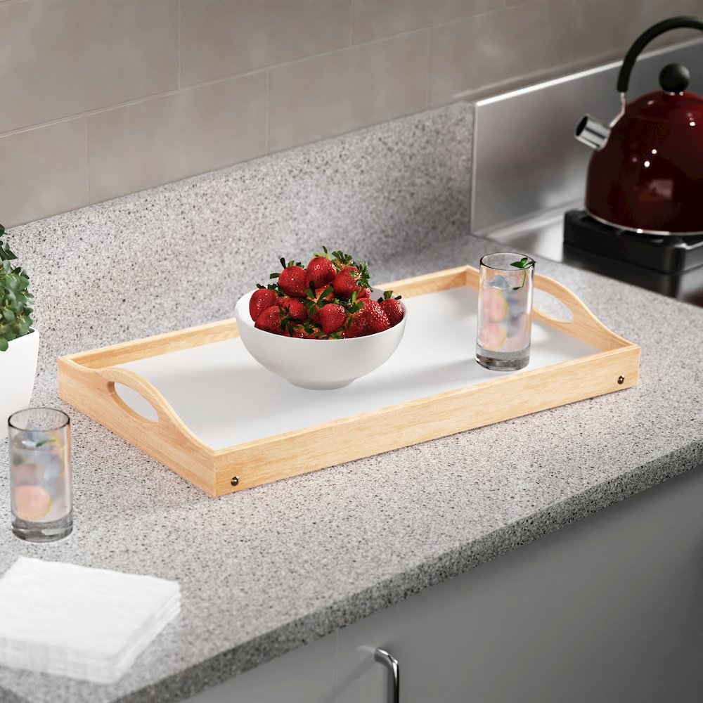 Alani Breakfast Tray, Natural and White