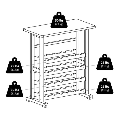 24-Bottle Wine Rack Natural