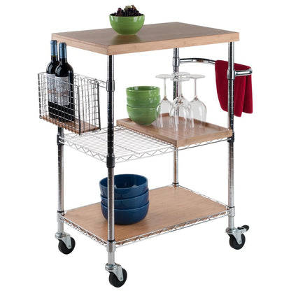 Madera Kitchen Cart in Natural Bamboo