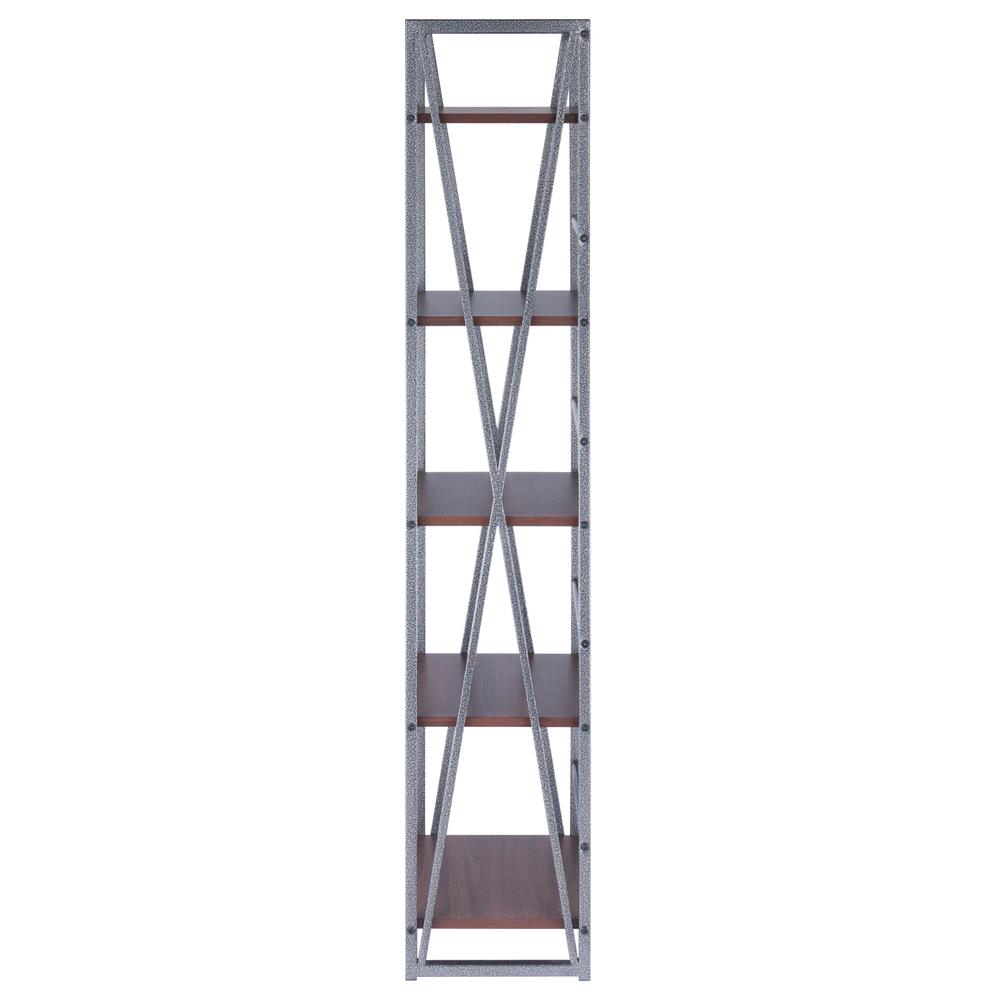 Isa 5-Tier Shelf, Graphite and Walnut
