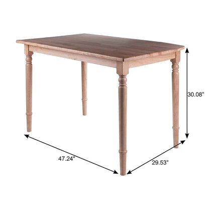 Solid Wood Small Dining and Kitchen Table, Transitional-Style Design, Natural