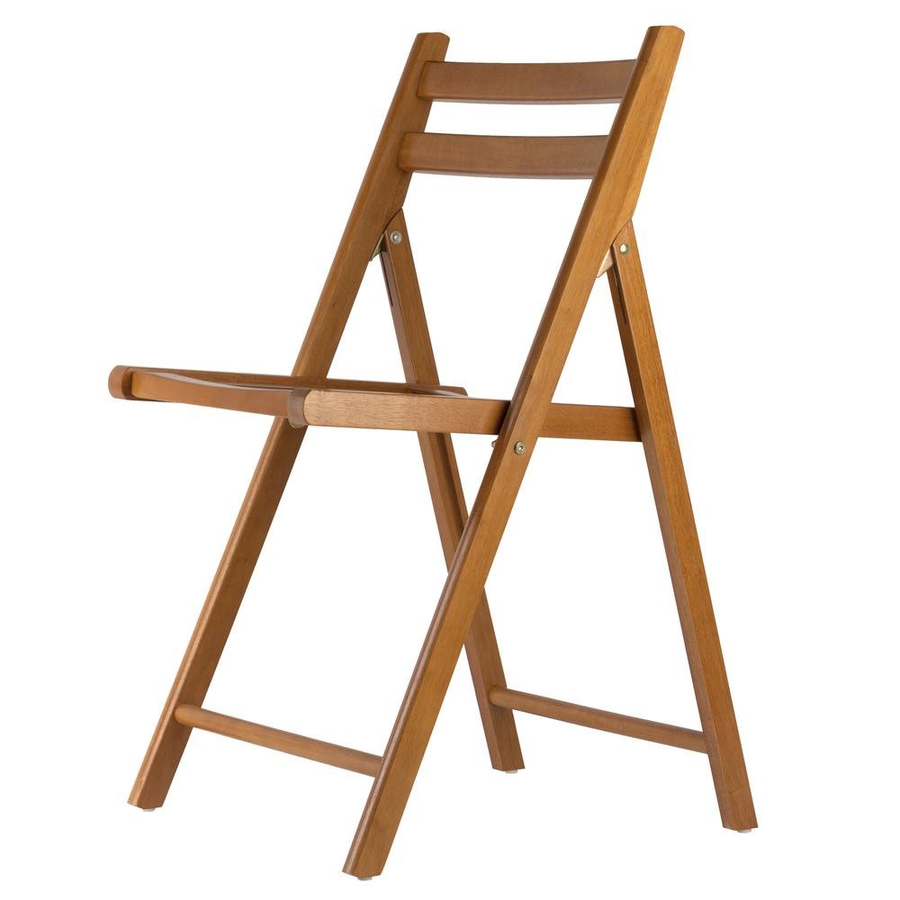 FurniFact Solid Teak Wooden Folding Chairs – Set of 4