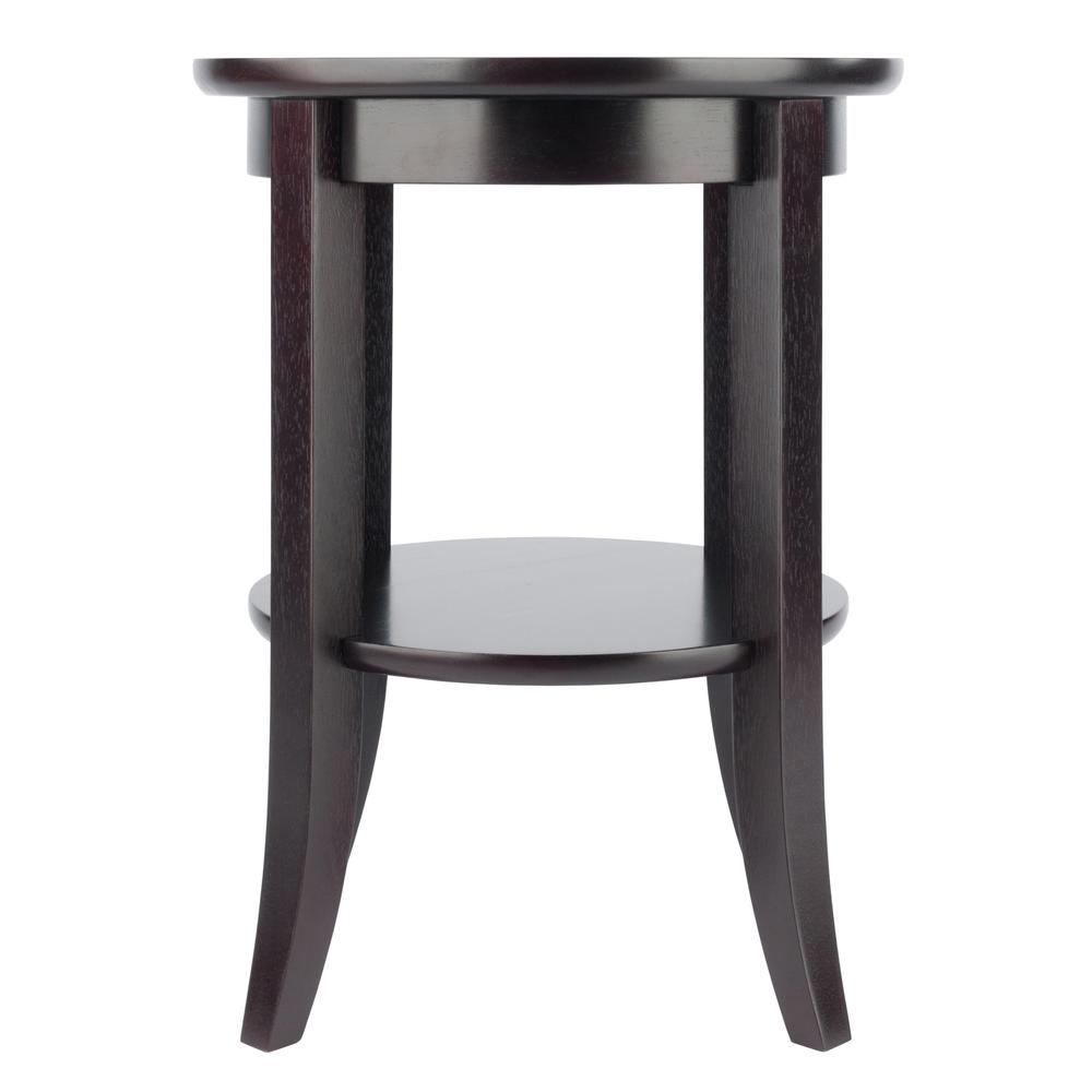 Genoa End Table, Glass Inset, one shelf