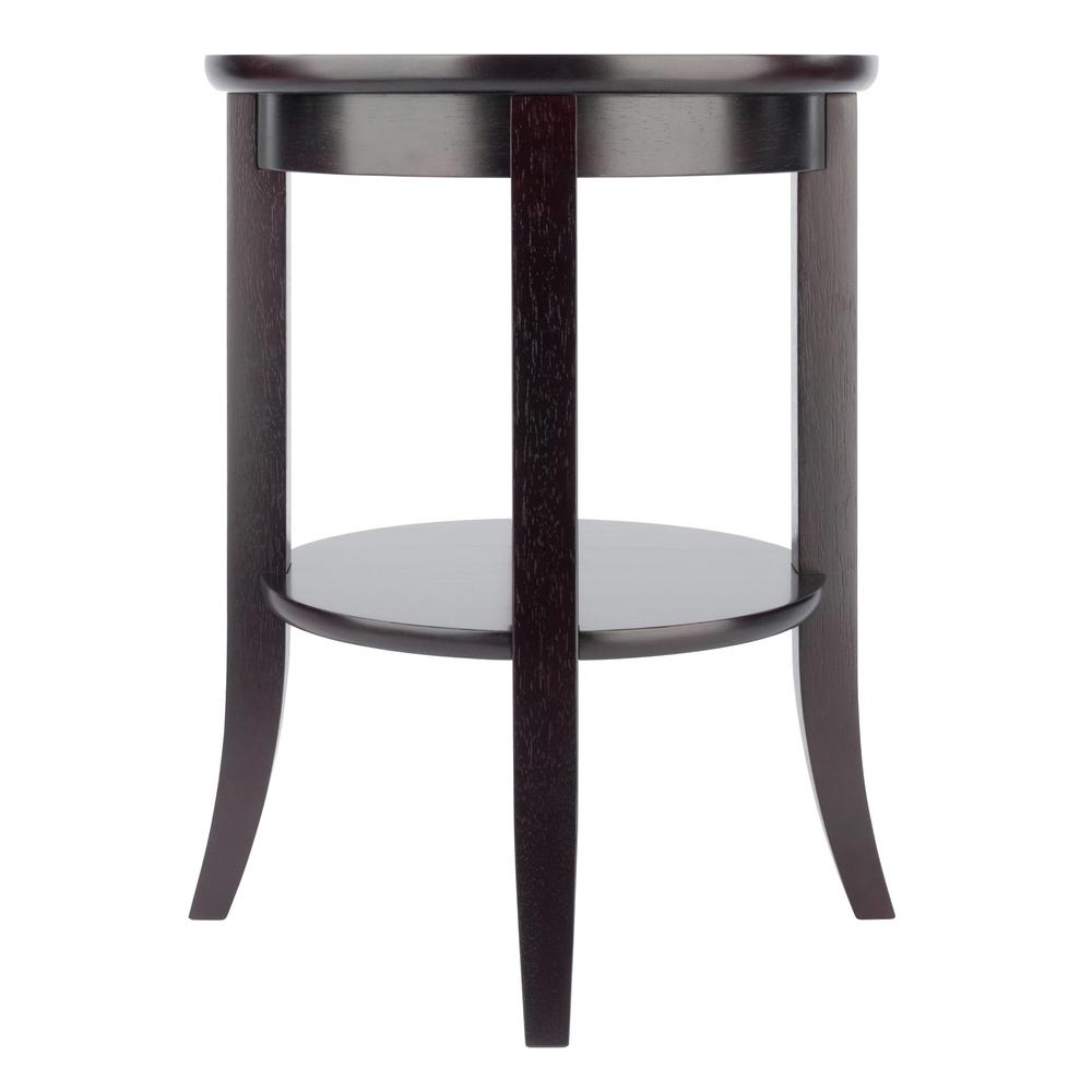 Genoa End Table, Glass Inset, one shelf