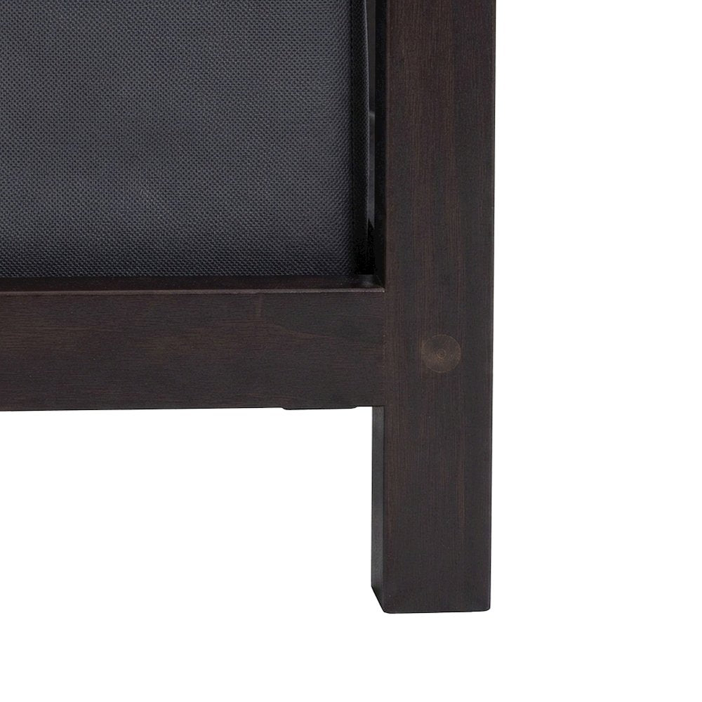 Solid Wood Floor Cabinet with 4 Foldable Fabric Storage Baskets, Espresso