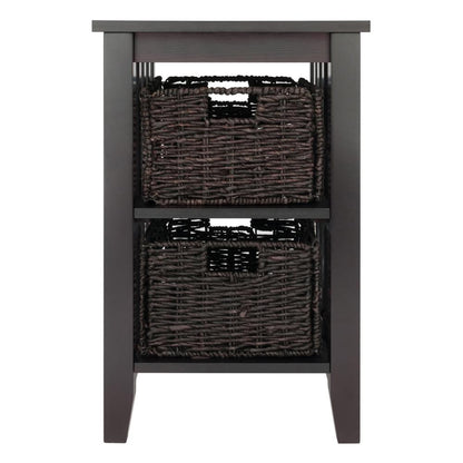 Morris Side Table with 2 Foldable Baskets