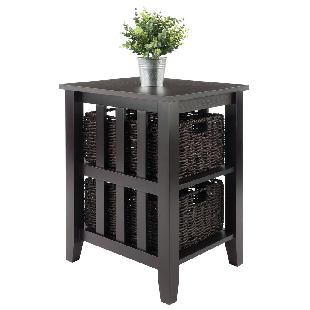 Morris Side Table with 2 Foldable Baskets