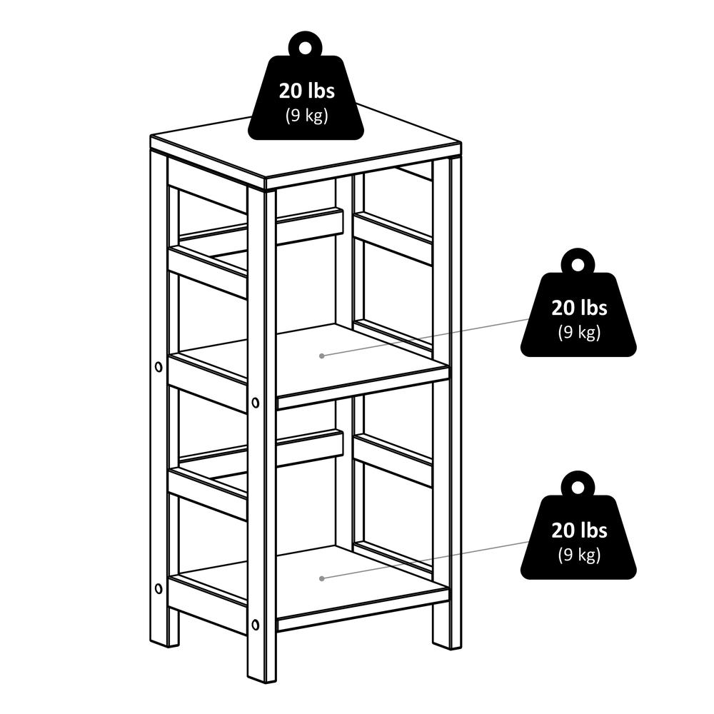 Leo Shelf / Storage, Book, 2-Tier, Narrow