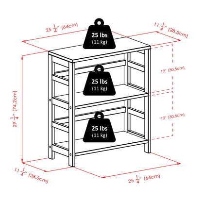Leo Shelf / Storage, Book, 2-Tier Wide