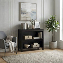 3-Tier Wood Open Office Bookcase and Storage Shelf Unit, Espresso, 25.98 Inch