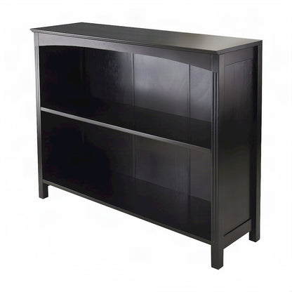3-Tier Wood Open Office Bookcase and Storage Shelf Unit, Espresso, 37.01 Inch