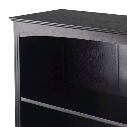 3-Tier Wood Open Office Bookcase and Storage Shelf Unit, Espresso, 37.01 Inch