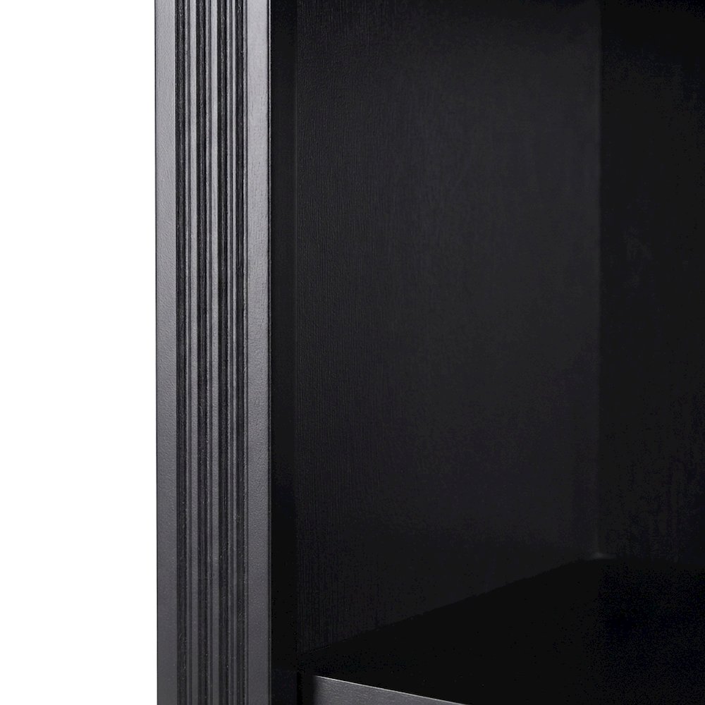 Wooden 4-Tier Open Office Storage Shelves, Tall Freestanding Bookcase, Espresso