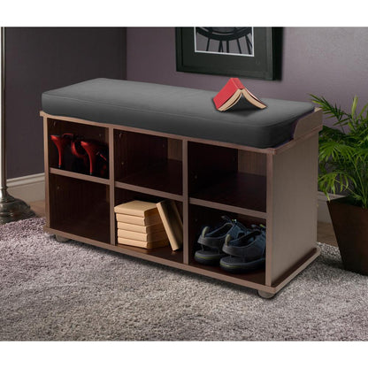 Townsend Bench with Black Cushion Seat