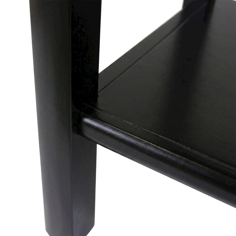 Solid-Composite Wood End Table with Drawer, Open Shelf, and Sofa Table, Espresso
