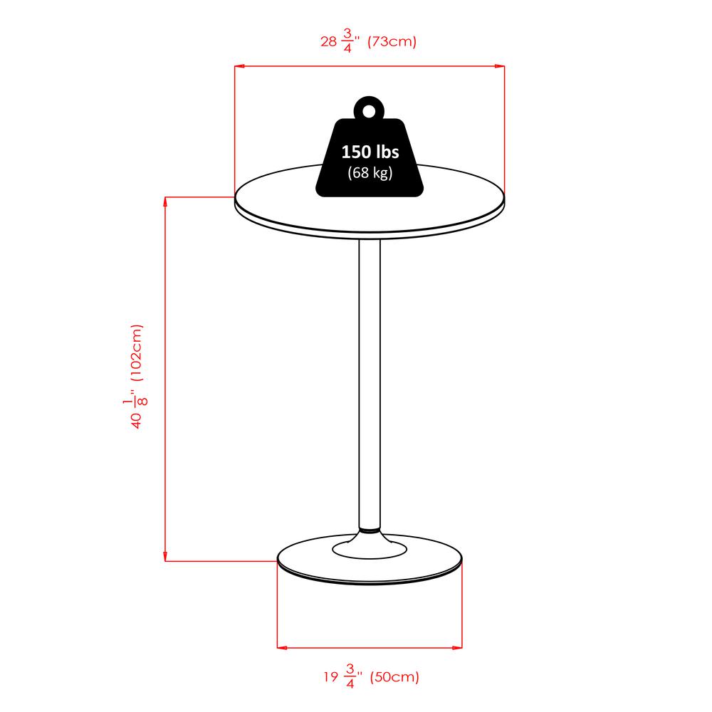 Summit 3-Pc Pub Table Set, 28" Table and 2 Stools