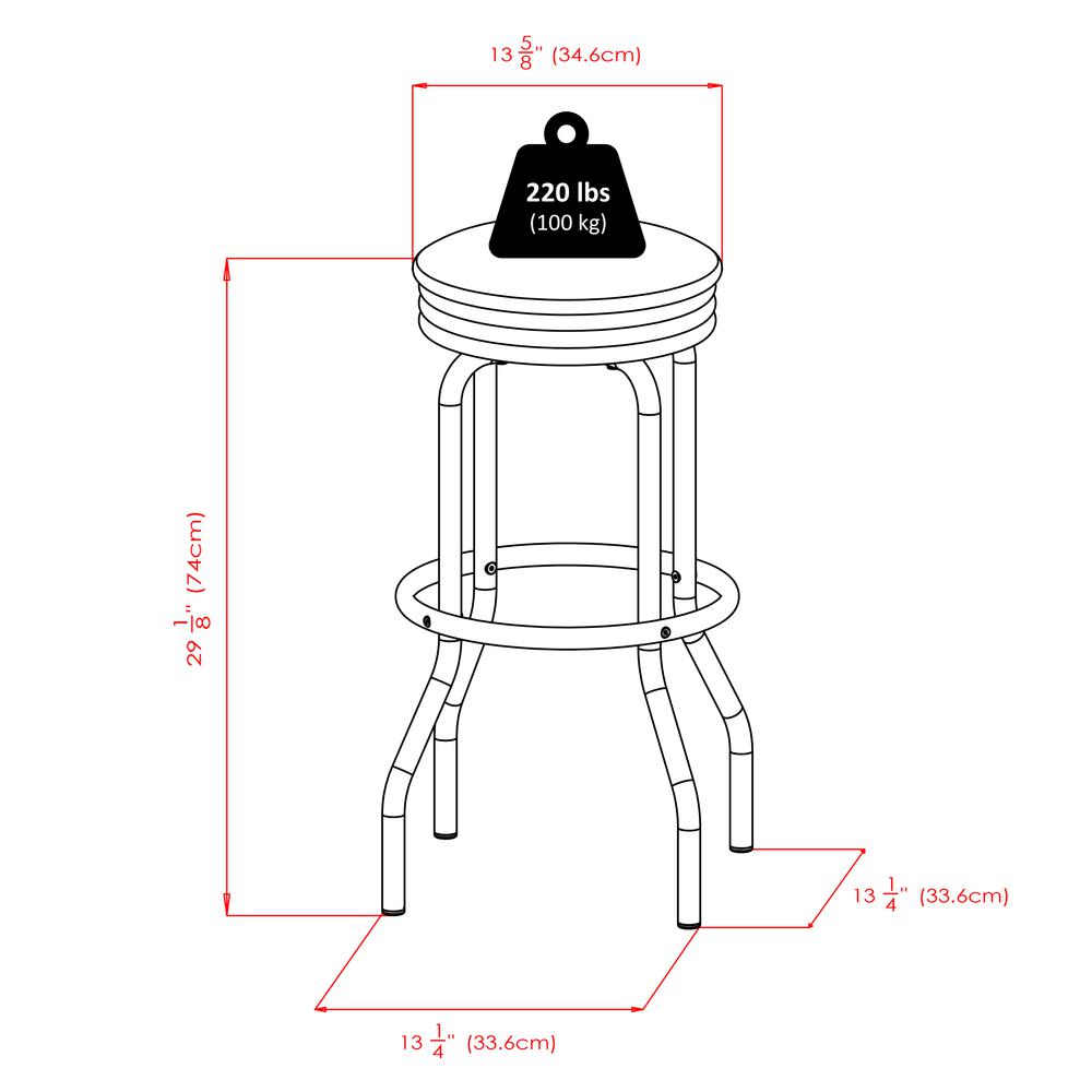 Summit 3-Pc Pub Table Set, 28" Table and 2 Stools