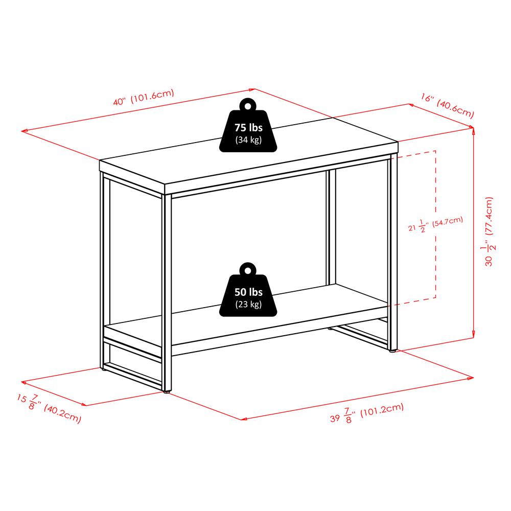Jared Console Table, Enamel Steel Tube