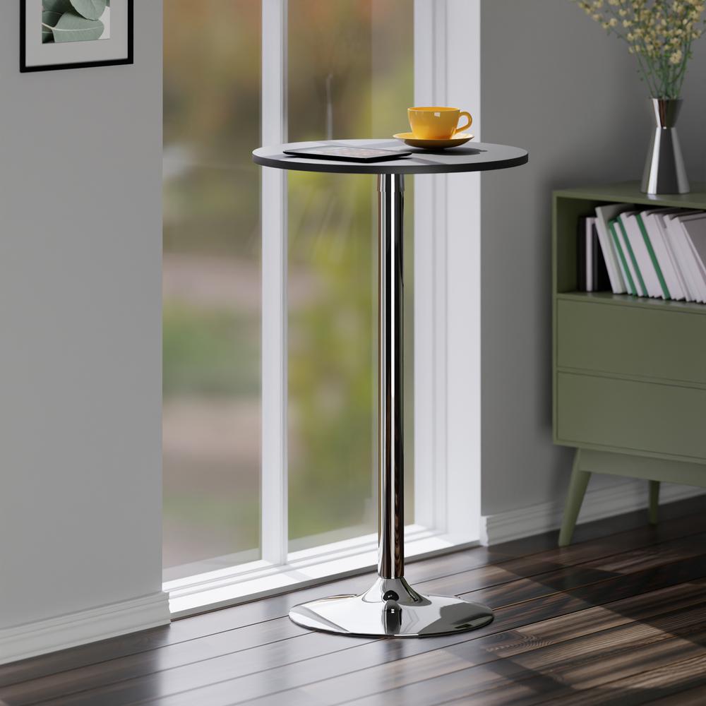 Spectrum Pub Table 24" Round, Black with Chrome