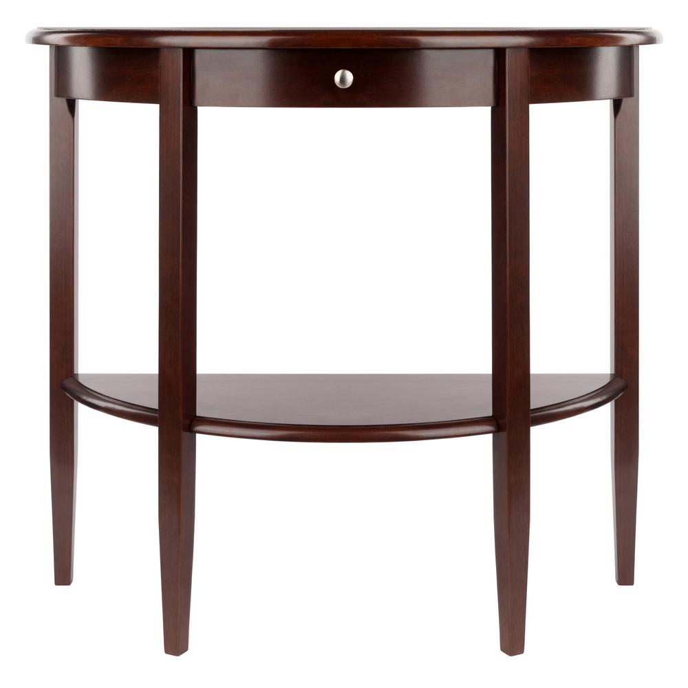 Concord Hall / Console Table,  Half Moon with Drawer, Shelf