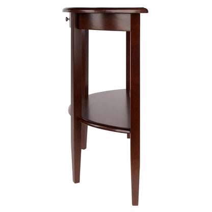 Concord Hall / Console Table,  Half Moon with Drawer, Shelf