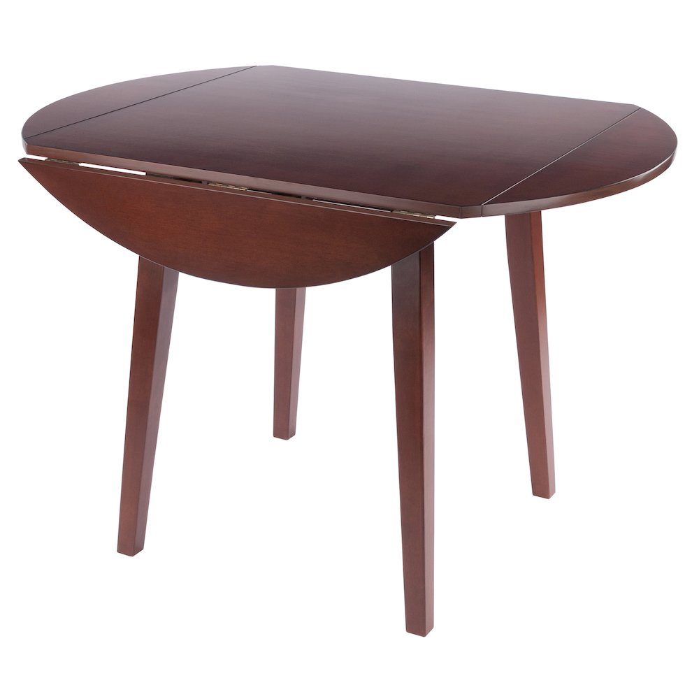 Dawson Round Dining Table, Quad Drop Leaf, Walnut