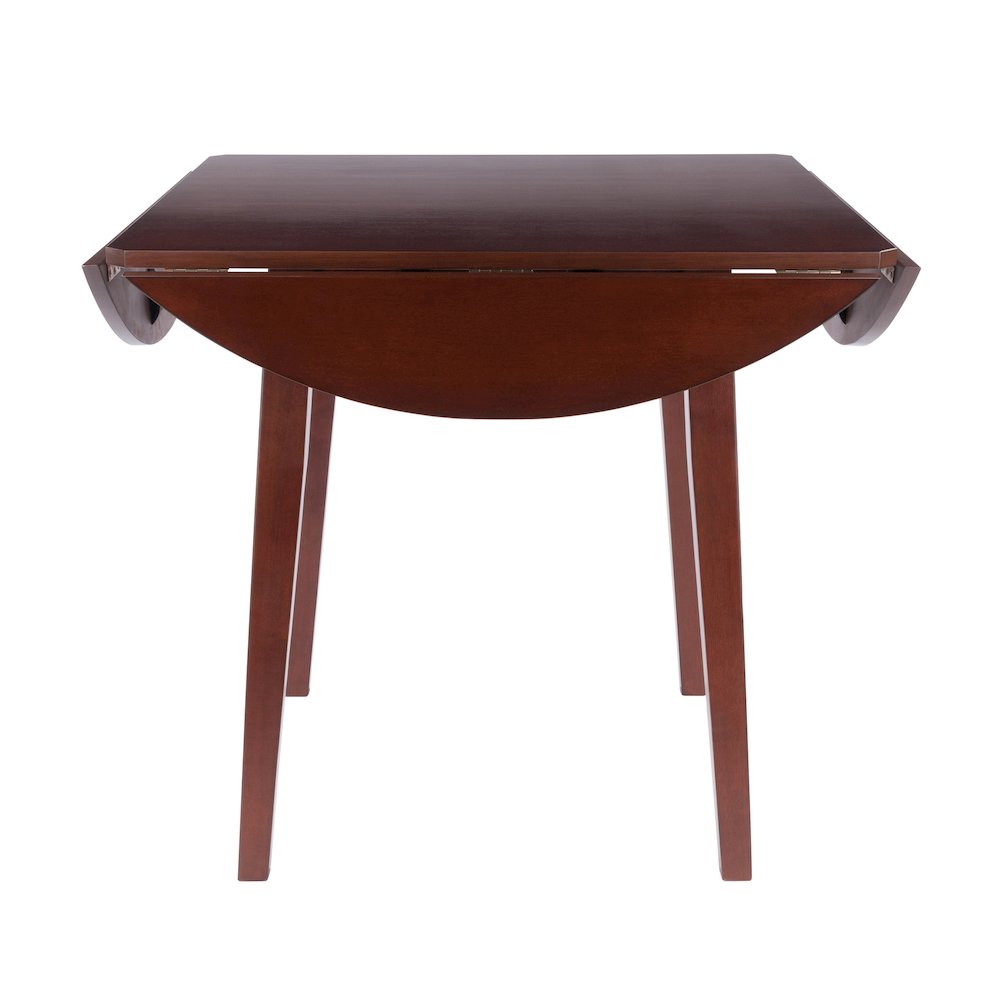 Dawson Round Dining Table, Quad Drop Leaf, Walnut