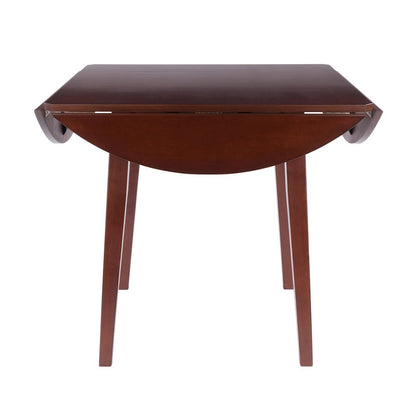Dawson Round Dining Table, Quad Drop Leaf, Walnut